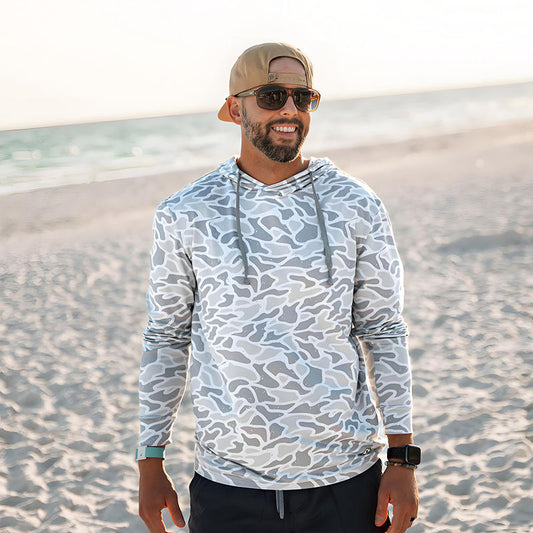 Men’s UPF 50 Fishing Hoodie, Quick-Dry Breathable Digital Print | OEM/ODM