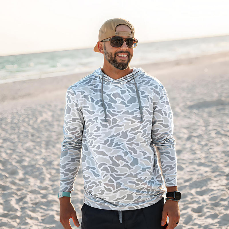 Men’s UPF 50 Fishing Hoodie, Quick-Dry Breathable Digital Print | OEM/ODM