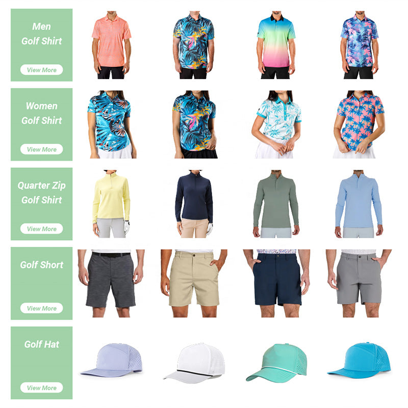 Men's Golf Polo – Tropical Palm Print Performance Shirt