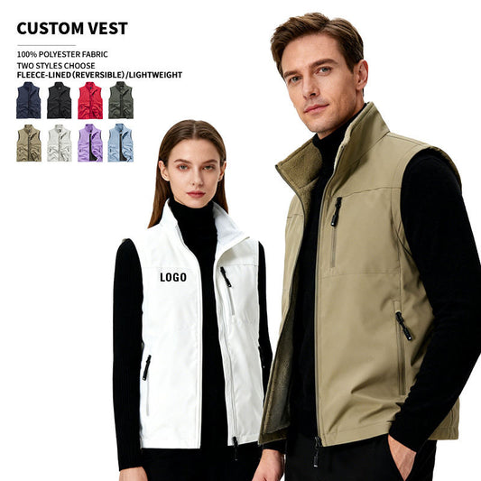 Mens Golf Vest 220g Waterproof Polyester Full-Zip OEM Private Label