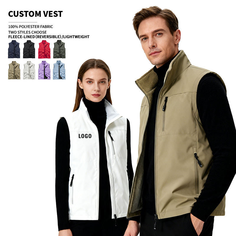 Mens Golf Vest 220g Waterproof Polyester Full-Zip OEM Private Label