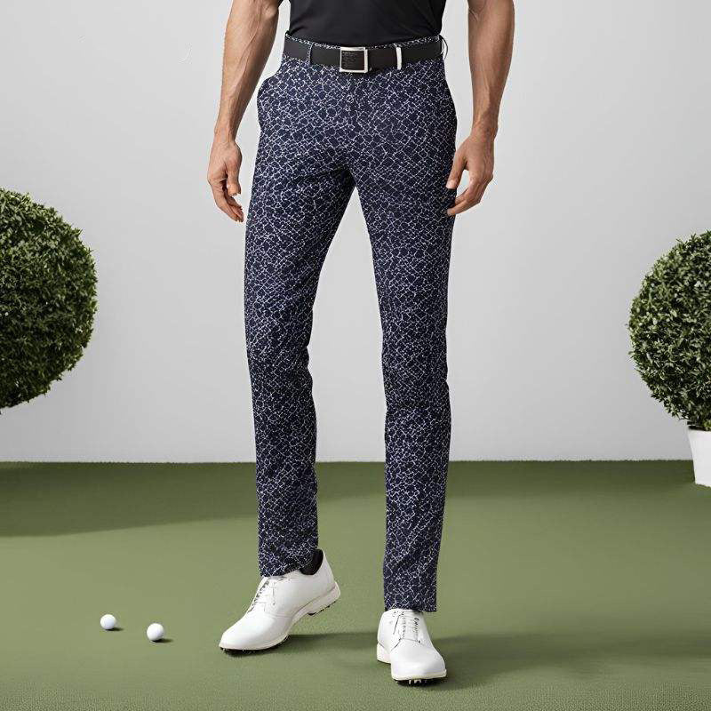 Plaid Golf Pants for Men – Lightweight Quick-Dry Printed Trousers OEM
