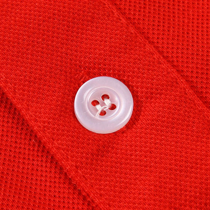 Red Breathable Golf Polo Shirt | 220gsm Poly/Cotton, Embroidery & Print OEM Supplier