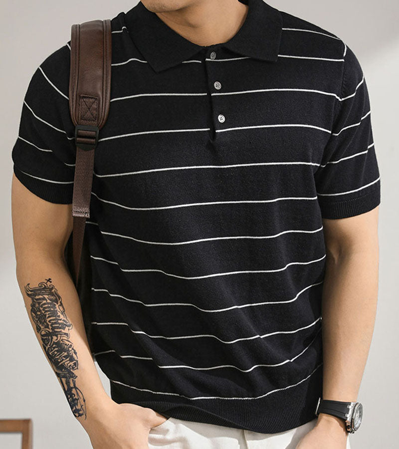 Striped polo shirts
