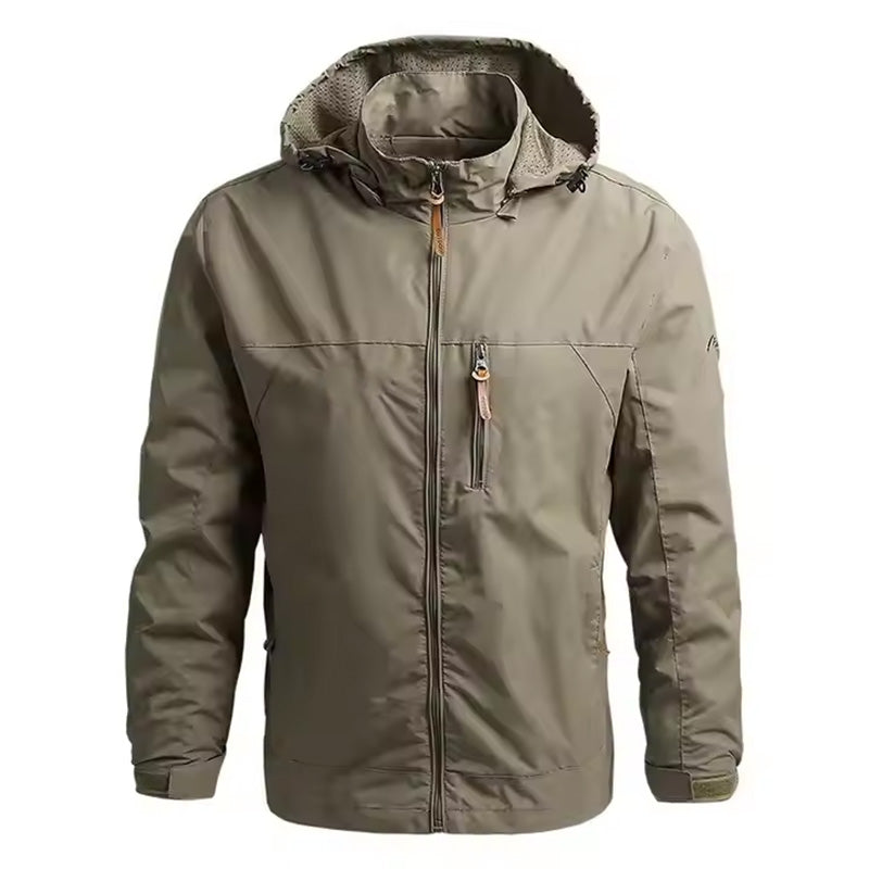 Waterproof Fishing Jacket | Hooded Zip Shell, Embroidery-Ready OEM Supplier
