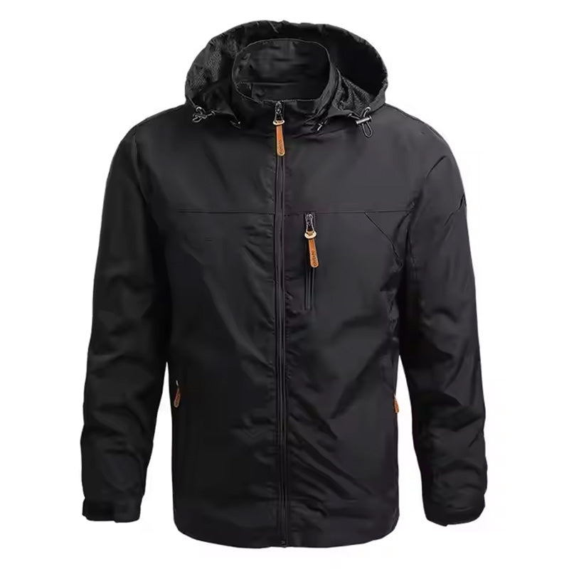 Waterproof Fishing Jacket | Hooded Zip Shell, Embroidery-Ready OEM Supplier