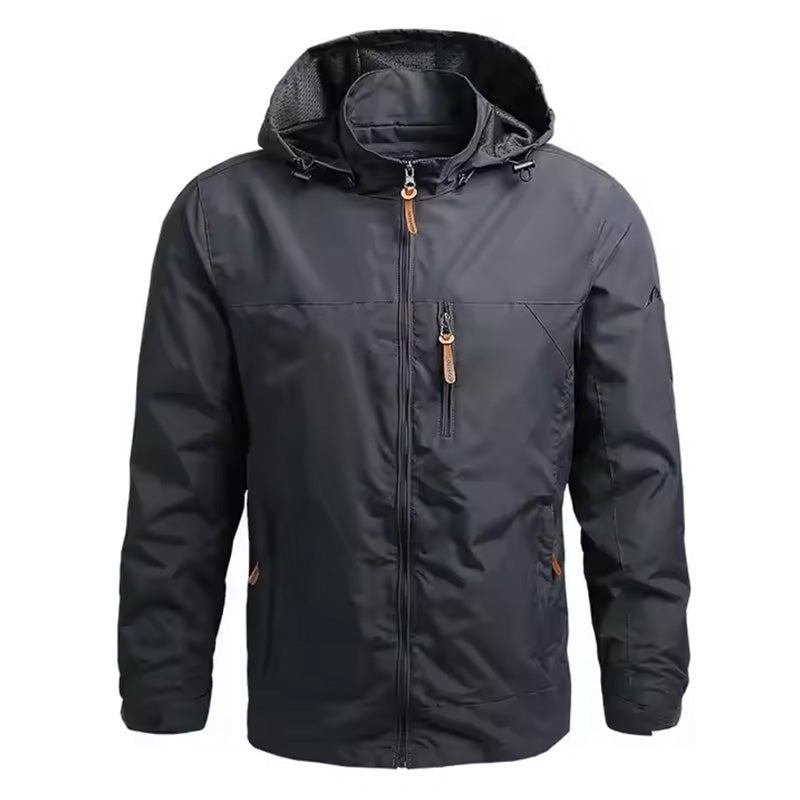 Waterproof Fishing Jacket | Hooded Zip Shell, Embroidery-Ready OEM Supplier