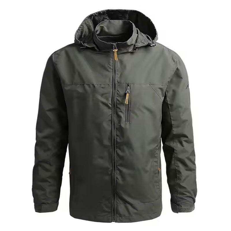 Waterproof Fishing Jacket | Hooded Zip Shell, Embroidery-Ready OEM Supplier
