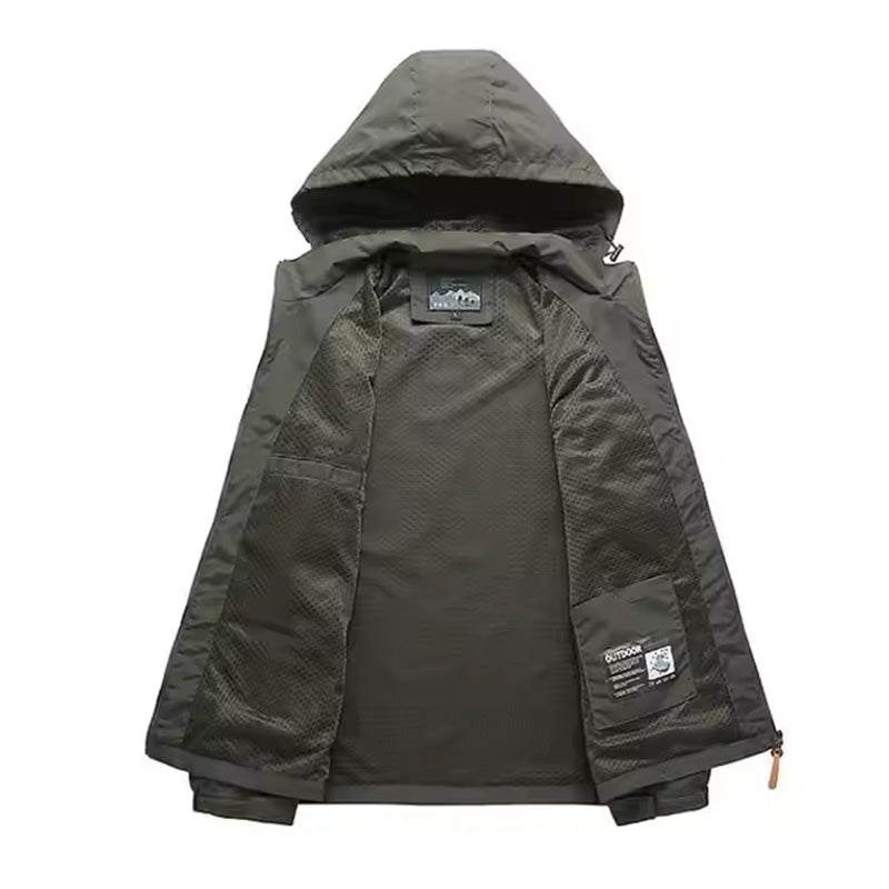 Waterproof Fishing Jacket | Hooded Zip Shell, Embroidery-Ready OEM Supplier