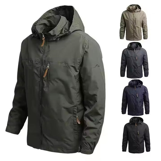 Waterproof Fishing Jacket | Hooded Zip Shell, Embroidery-Ready OEM Supplier