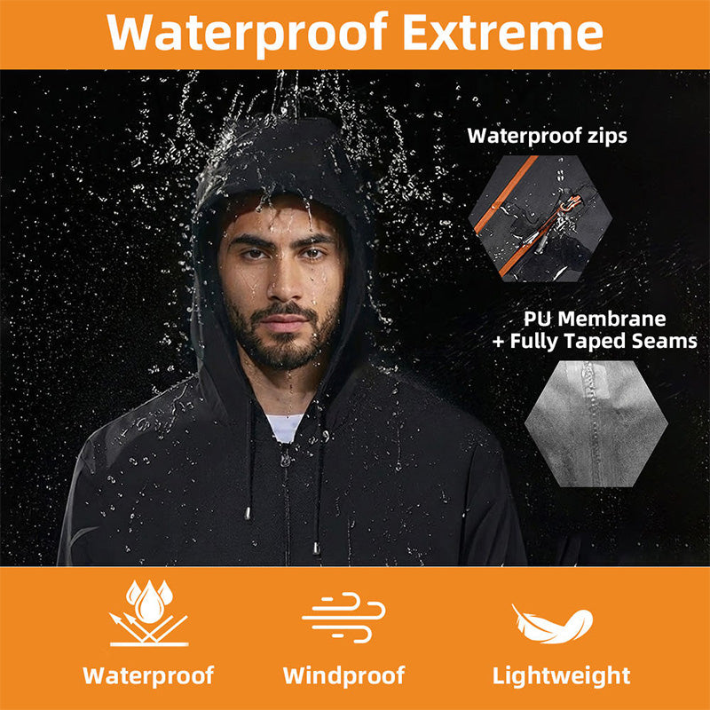 Waterproof Golf Jacket, Windproof Breathable Lightweight Shell with Zipper | OEM