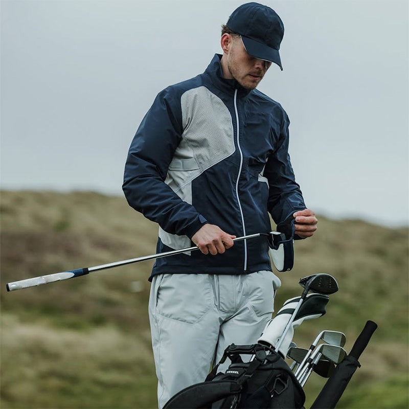Waterproof Golf Jacket, Windproof Breathable Lightweight Shell with Zipper | OEM