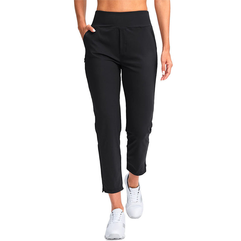 High Waisted Womens Golf Pants – Ankle Length Quick Dry Stretch