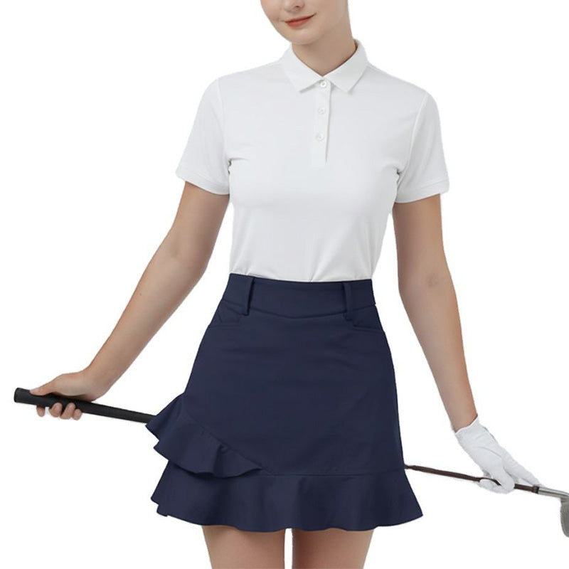 Ruffle A-Line Womens Golf Skorts, Lightweight Anti-Wrinkle