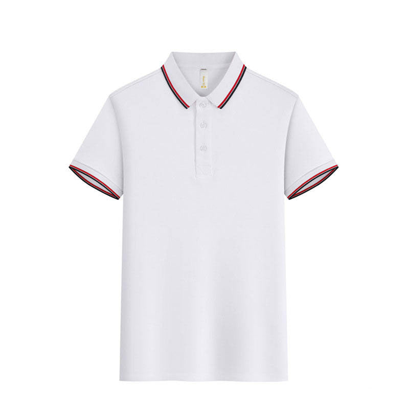 Red Golf Polo Shirts, 120gsm Breathable Polyester, Short Sleeve Button Placket, OEM