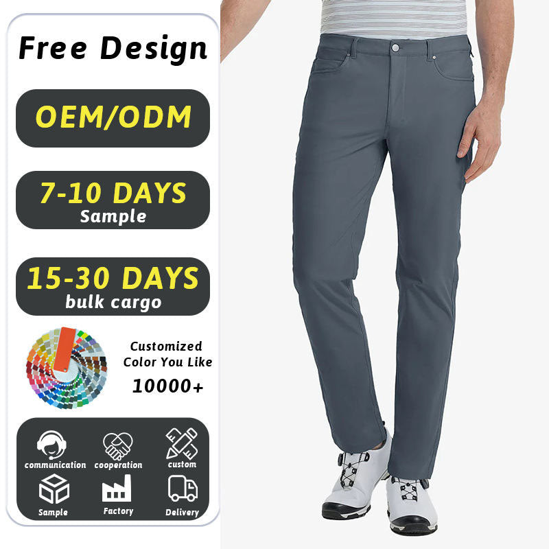 Lightweight Slim Golf Pants with Quick-Dry Stretch and Clean Fit