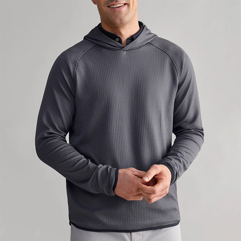 Custom Textured Men’s Golf Hoodie with Raglan Sleeves