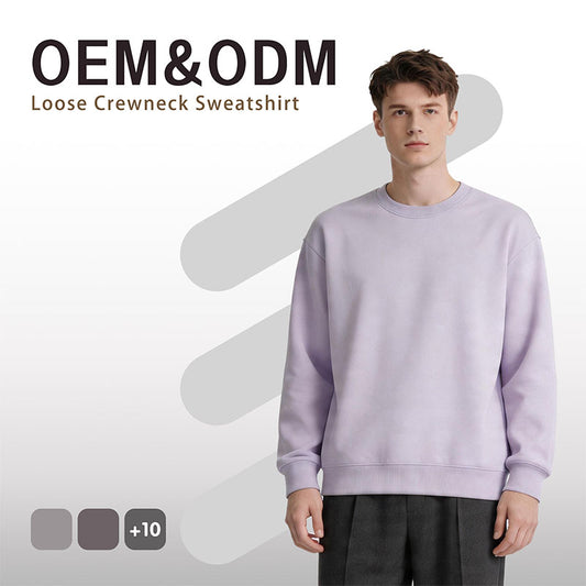 Wholesale Crewneck Mens in 320 GSM Polyester with Loose Fit