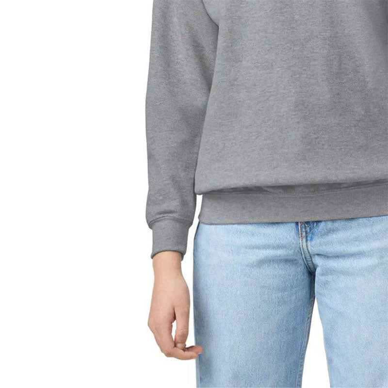 Wholesale Grey Crewneck Sweatshirt in 360 GSM Cotton-Blend Fleece