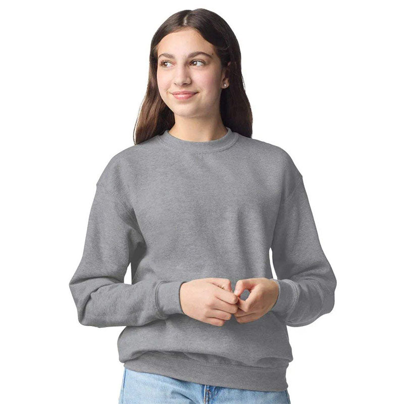 Wholesale Grey Crewneck Sweatshirt in 360 GSM Cotton-Blend Fleece