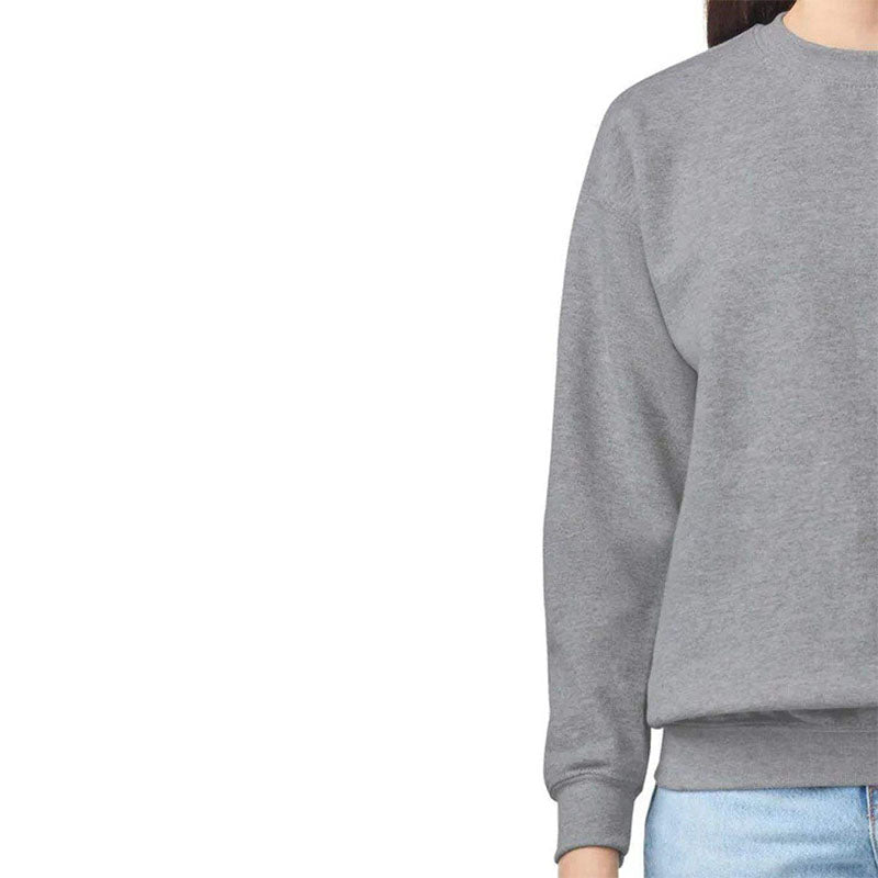 Wholesale Grey Crewneck Sweatshirt in 360 GSM Cotton-Blend Fleece