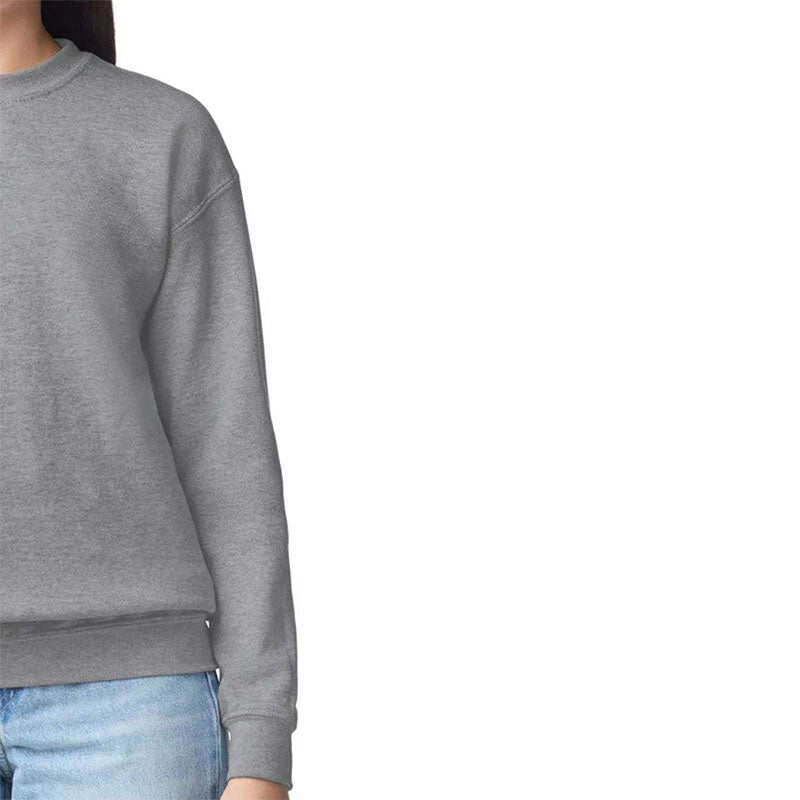 Wholesale Grey Crewneck Sweatshirt in 360 GSM Cotton-Blend Fleece