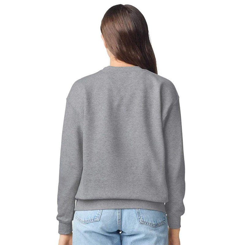 Wholesale Grey Crewneck Sweatshirt in 360 GSM Cotton-Blend Fleece