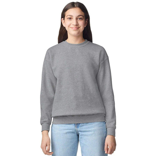 Wholesale Grey Crewneck Sweatshirt in 360 GSM Cotton-Blend Fleece