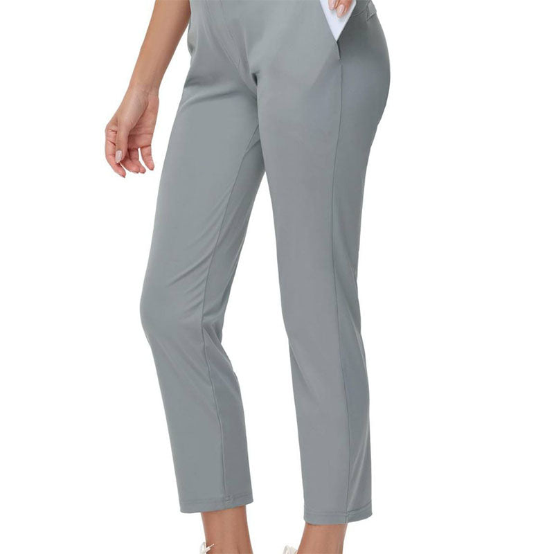 Wholesale Ladies Golf Pants with Pockets in Quick-Dry Stretch Fabric