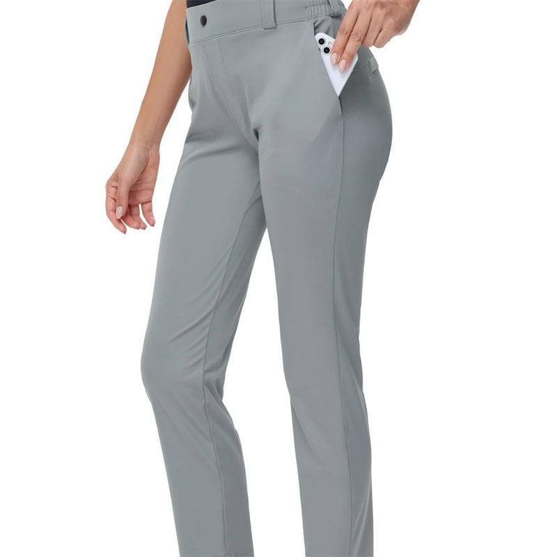 Wholesale Ladies Golf Pants with Pockets in Quick-Dry Stretch Fabric