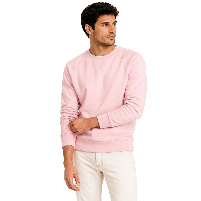 Wholesale Pink Crewneck Sweatshirt in Custom Cotton Fleece
