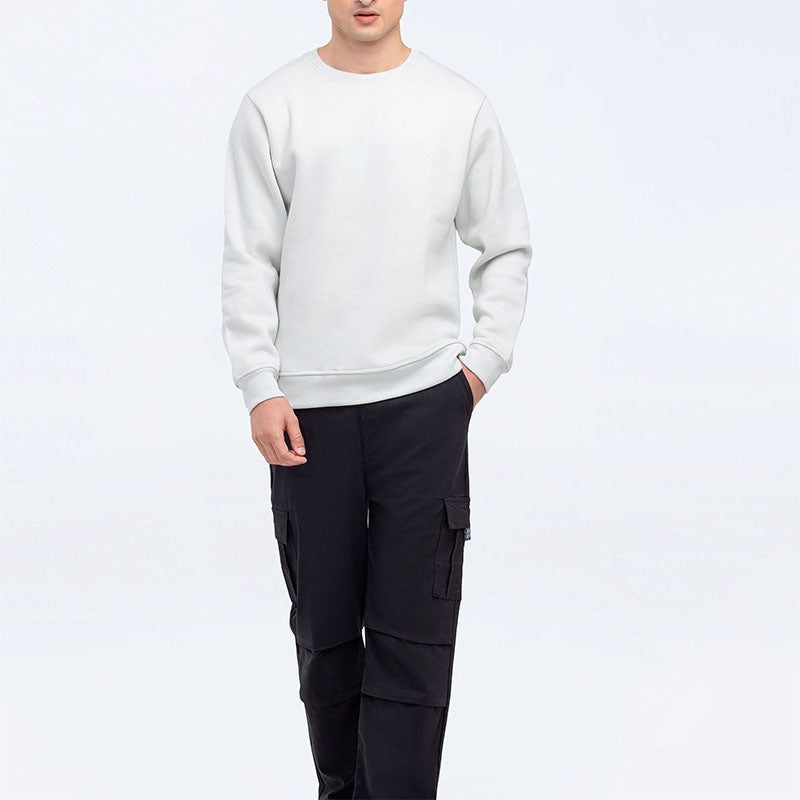 Wholesale Plain Crewneck Sweatshirt in Heavyweight Cotton Fleece