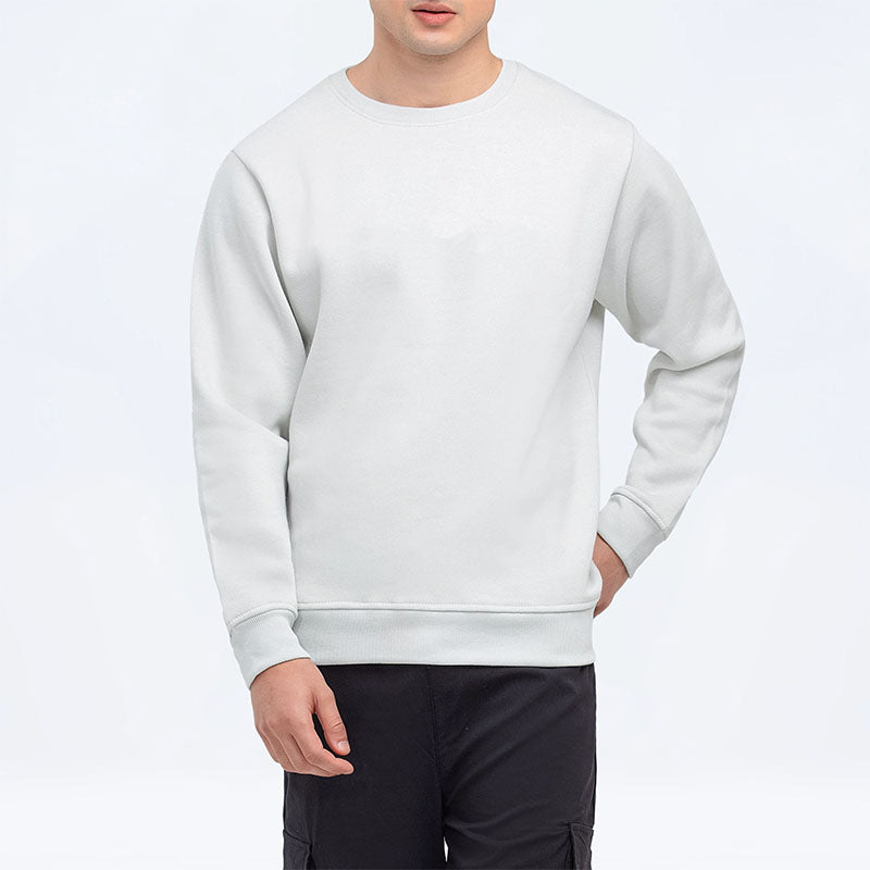 Wholesale Plain Crewneck Sweatshirt in Heavyweight Cotton Fleece