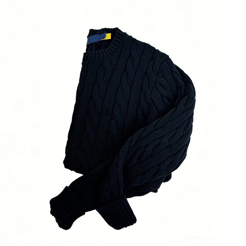 Wholesale Womens Crewneck Sweaters in Wool Cable Knit | Multi-Color Collection