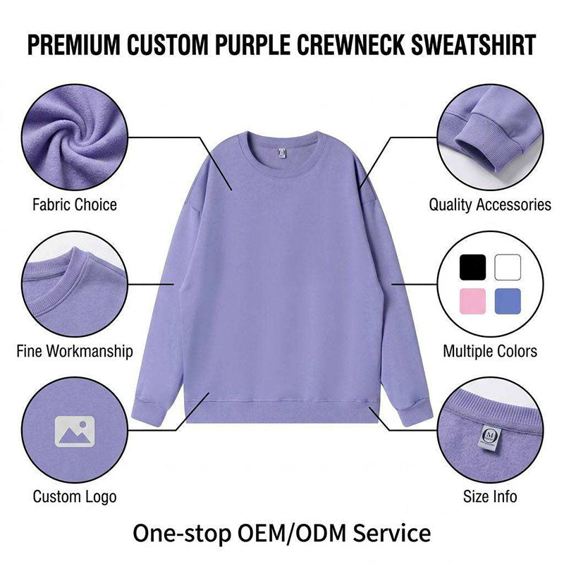 Wholesale Womens Crewnecks in Multi-Color Cotton-Blend Fabric