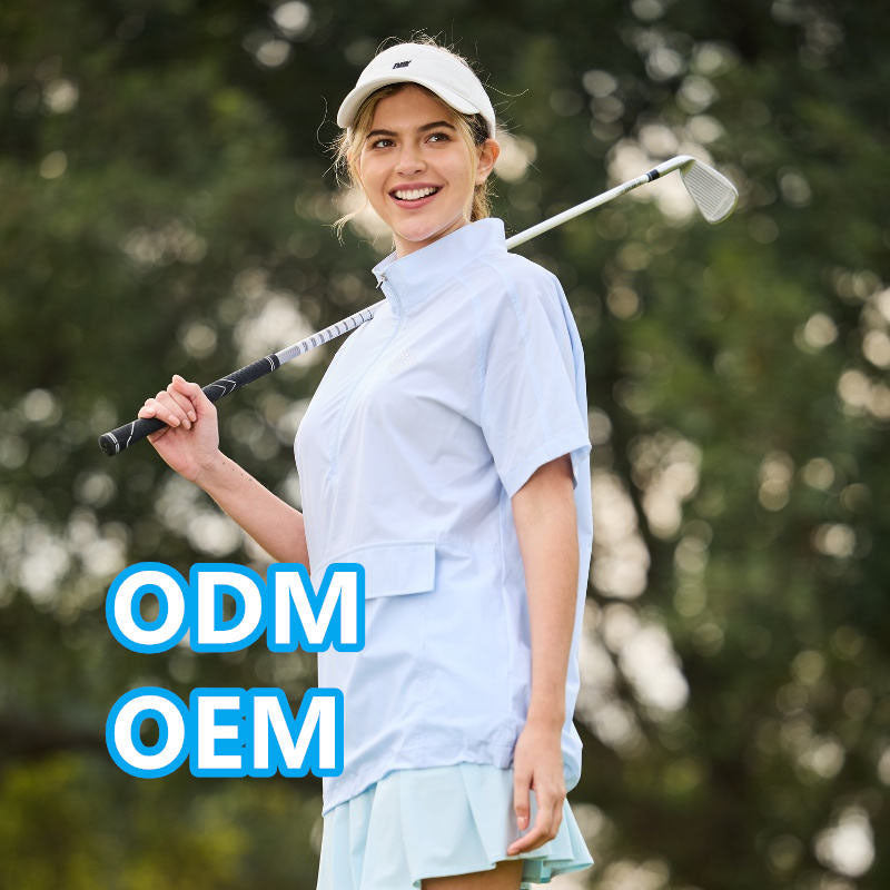 Women’s 1/4 Zip Pullover Short Sleeve UV Water-Repellent Golf Top