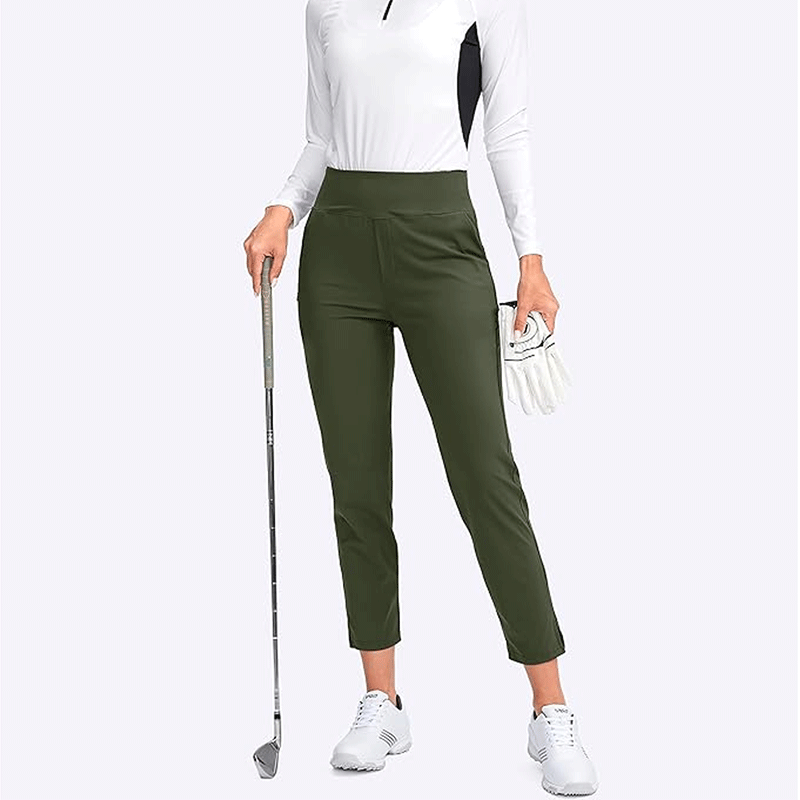 High-Waisted Quick-Dry Women's Golf Pants with Straight-Leg Fit