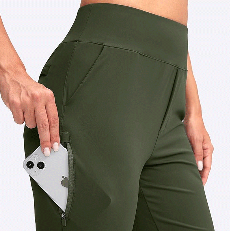 High-Waisted Quick-Dry Women's Golf Pants with Straight-Leg Fit