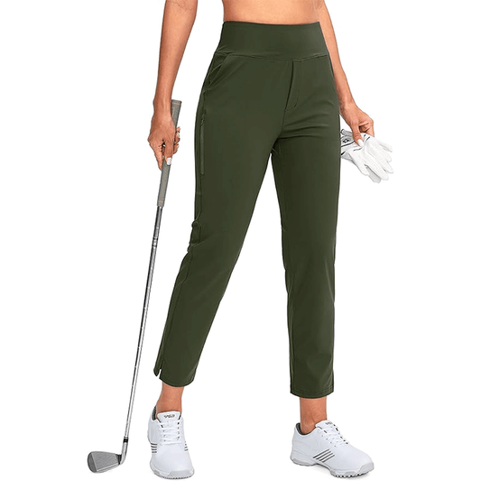 High-Waisted Quick-Dry Women's Golf Pants with Straight-Leg Fit
