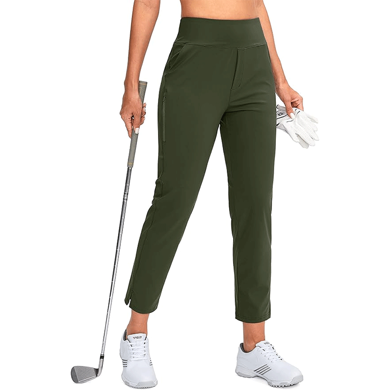 High-Waisted Quick-Dry Women's Golf Pants with Straight-Leg Fit