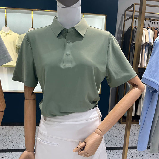 Women’s Quick-Dry UPF 50+ Golf Polo Shirt, 180gsm Stretch Jersey, OEM