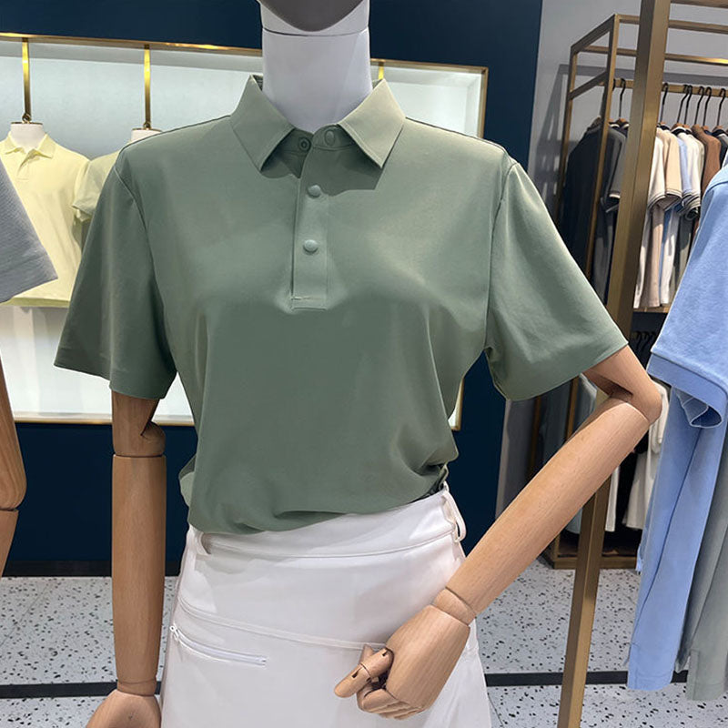 Women’s Quick-Dry UPF 50+ Golf Polo Shirt, 180gsm Stretch Jersey, OEM