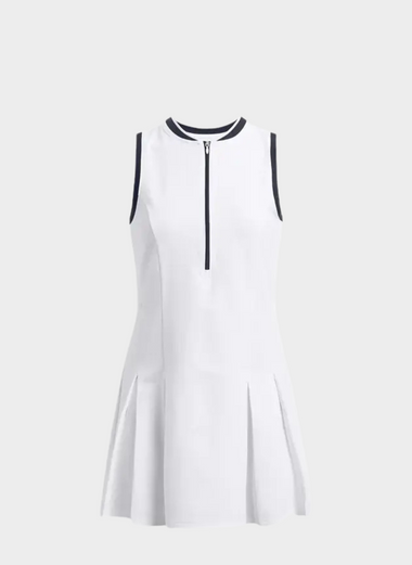 Women's White Zipper Dress