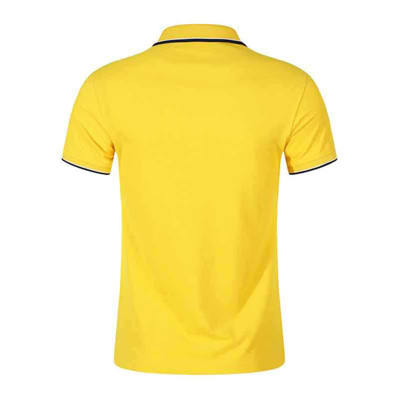 Yellow Golf Polo, 180gsm Quick-Dry Breathable Jersey, Poly/Cotton, Plus Size OEM