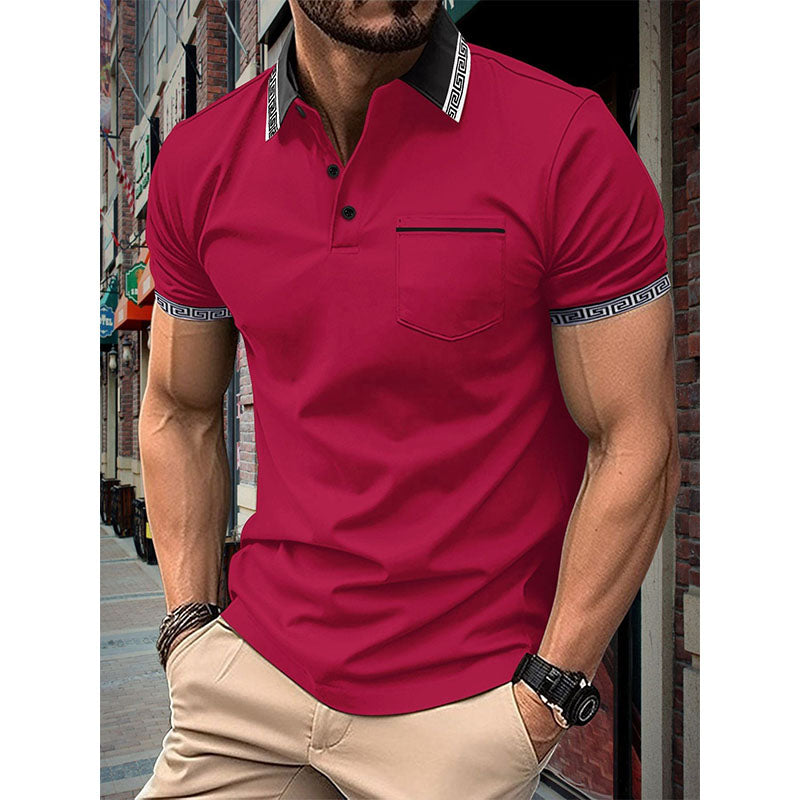 Pink Golf Polo Shirt, 180gsm Breathable Jersey, Yarn-Dyed, Custom Trim, OEM